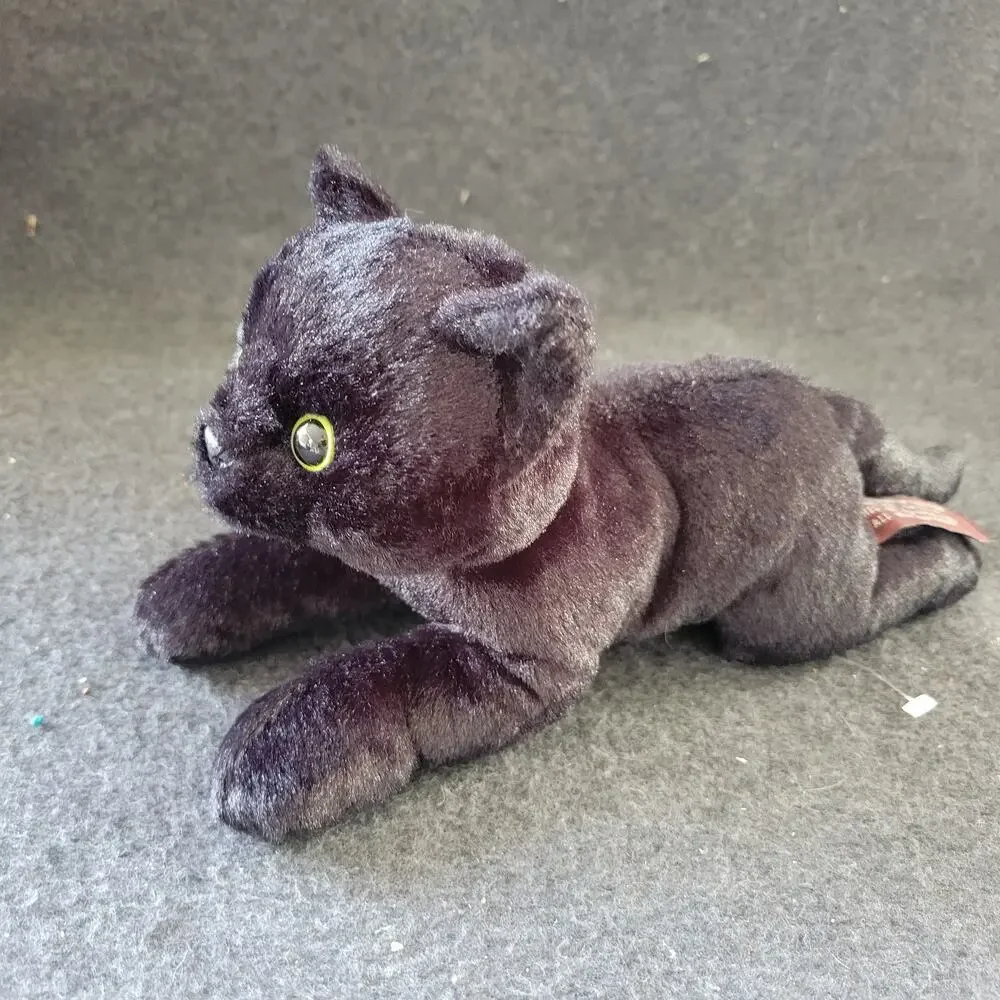 The Bearington Collection Black Cat Stuffed Animal Plush‎ Kitty 14 Inches EUC